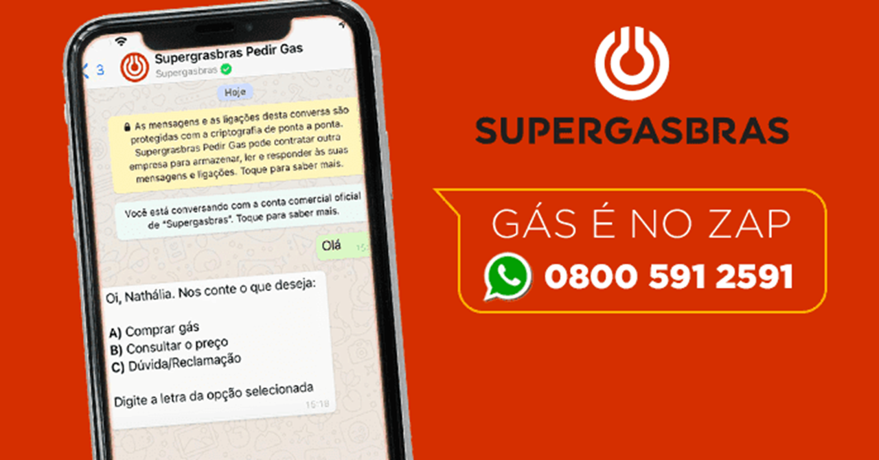 Peça Seu Botijão De Gás Pelo Whatsapp Da Supergasbras 