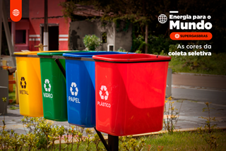 as cores da coleta seletiva