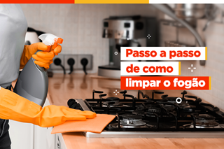 passo a passo de como limpar o fogão