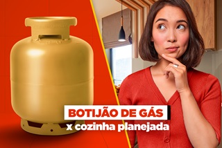 Onde colocar o botijão de gás na cozinha planejada?